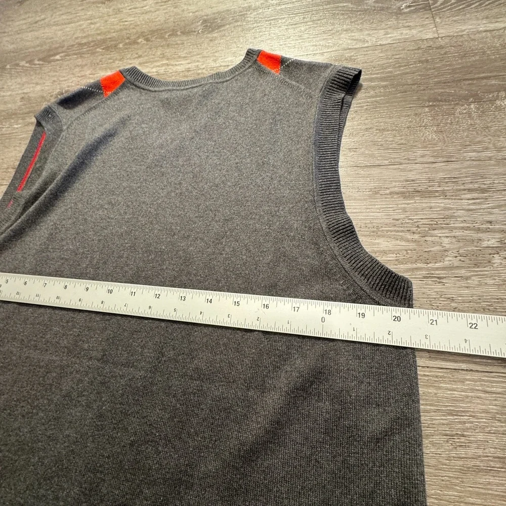 Banana Republic Sweater Vest Mens‎ Large Gray Argyle Silk Cashmere Classiccore